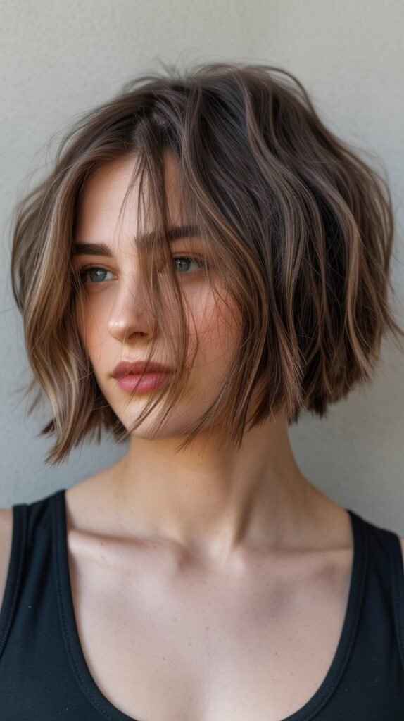 6. Choppy Bob with Razored Ends