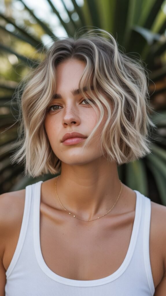 9. Choppy Bob with Razored Ends