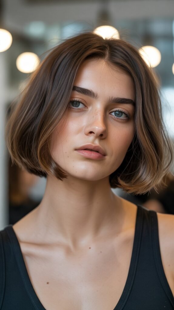 1. Classic Choppy Bob with Textured Ends