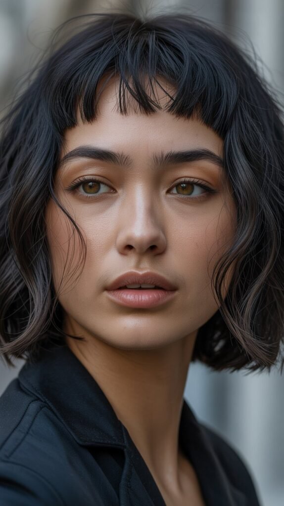11. Choppy Bob with Micro Bangs
