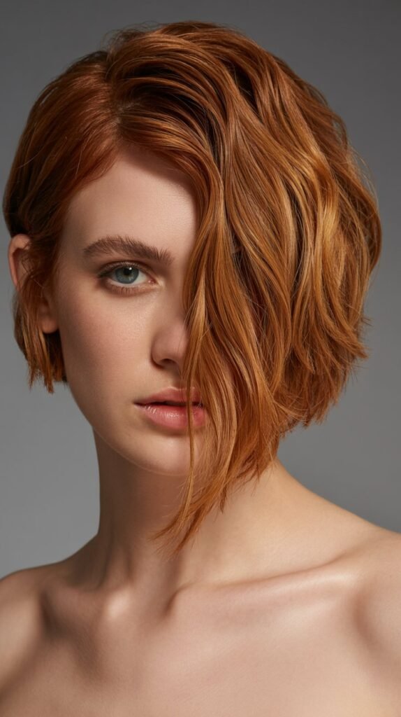 11. Choppy Bob with Deep Side Part