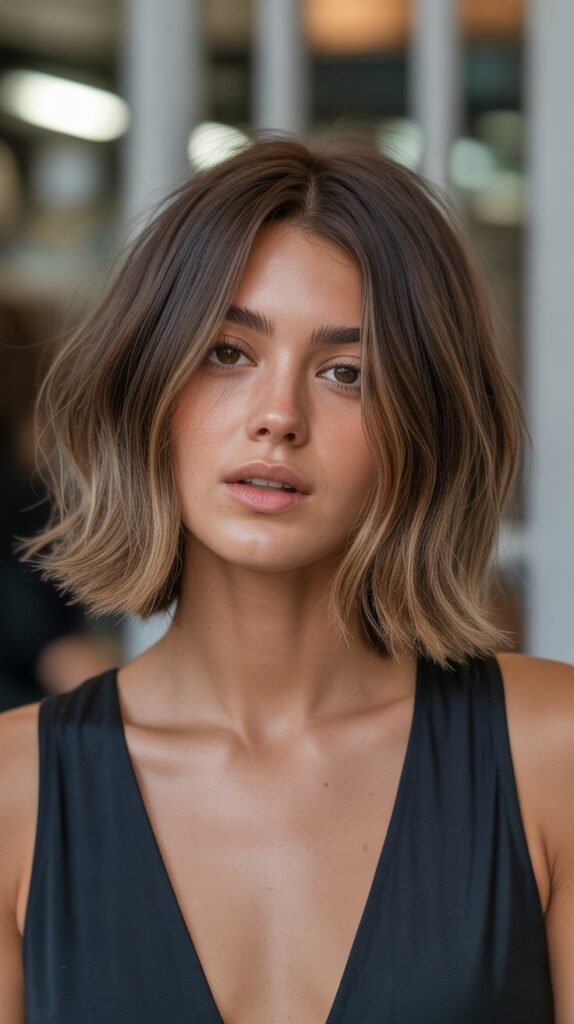  Layered Bob with Piecey Ends