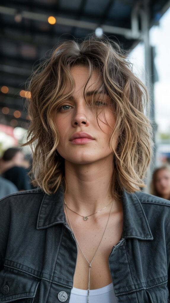 6. Tousled Shaggy Long Bob