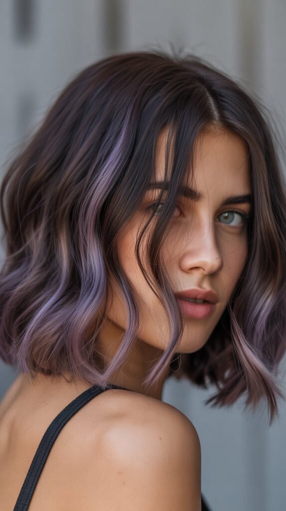 21. Choppy Bob with Colored Ends