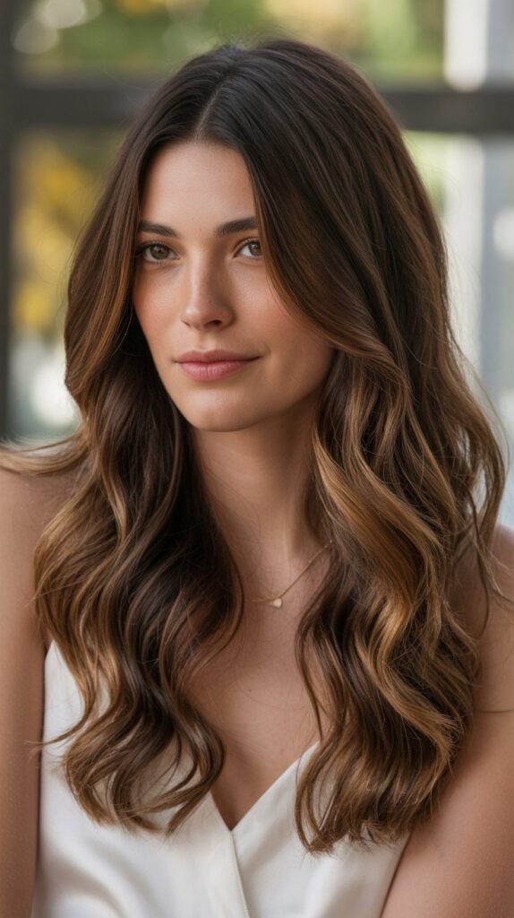 17. Dark Brown with Toffee Highlights