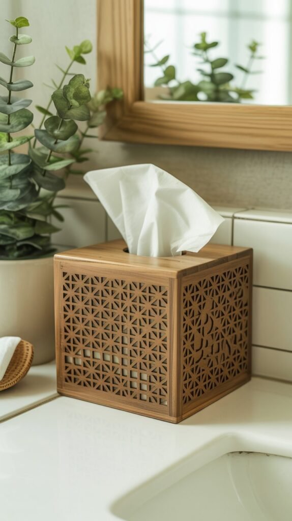 25. Wooden Tissue Box Covers