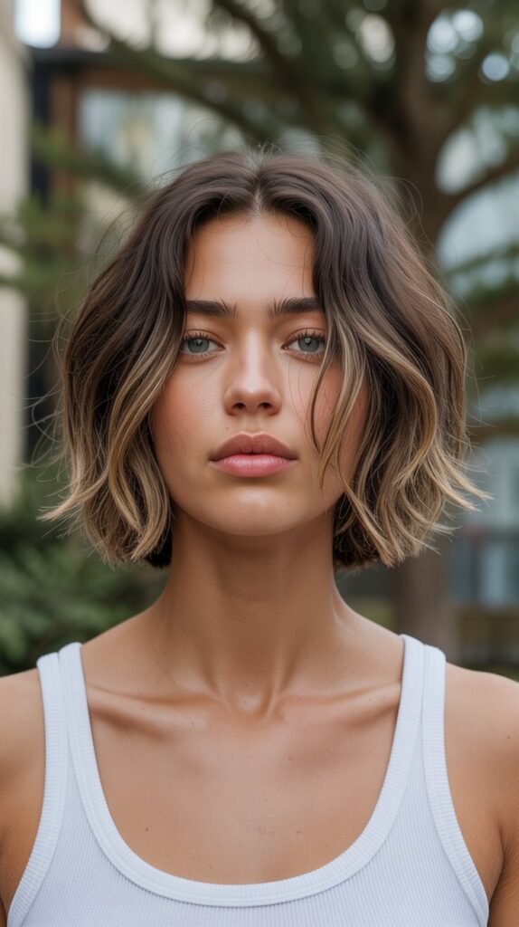 17. Messy Choppy Bob