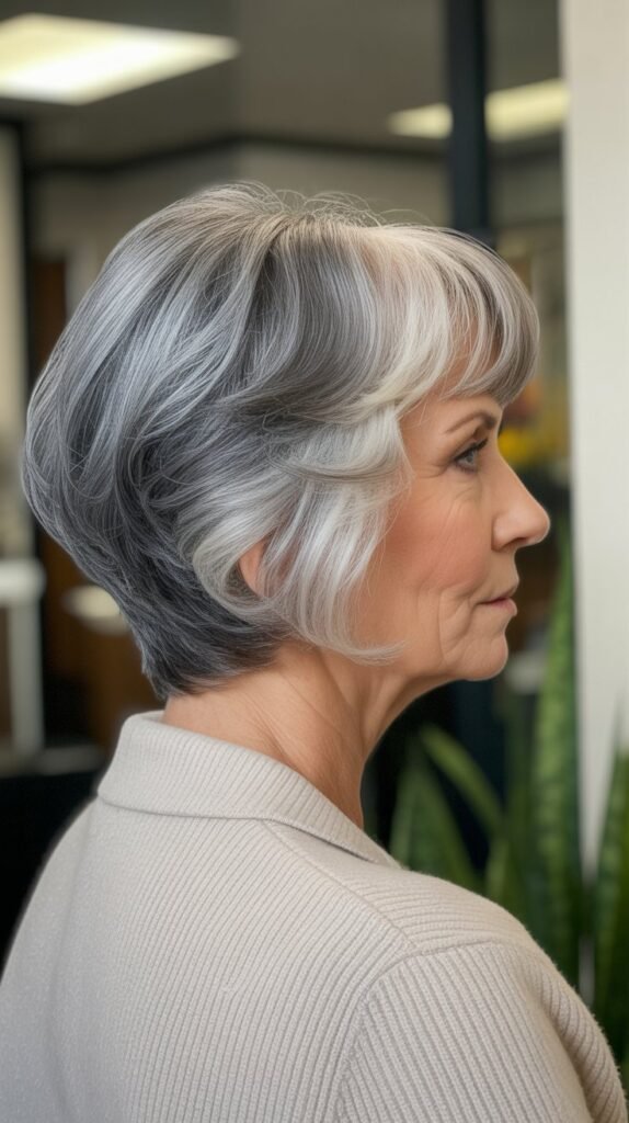 6. Tapered Gray Bob