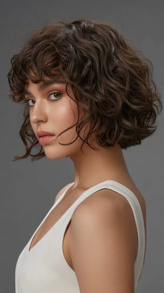 Inverted Bob with Feathered Micro Bangs