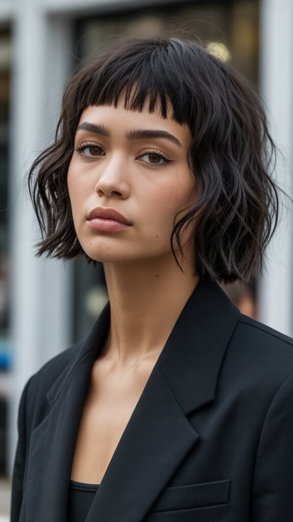 20. Choppy Bob with Micro Bangs