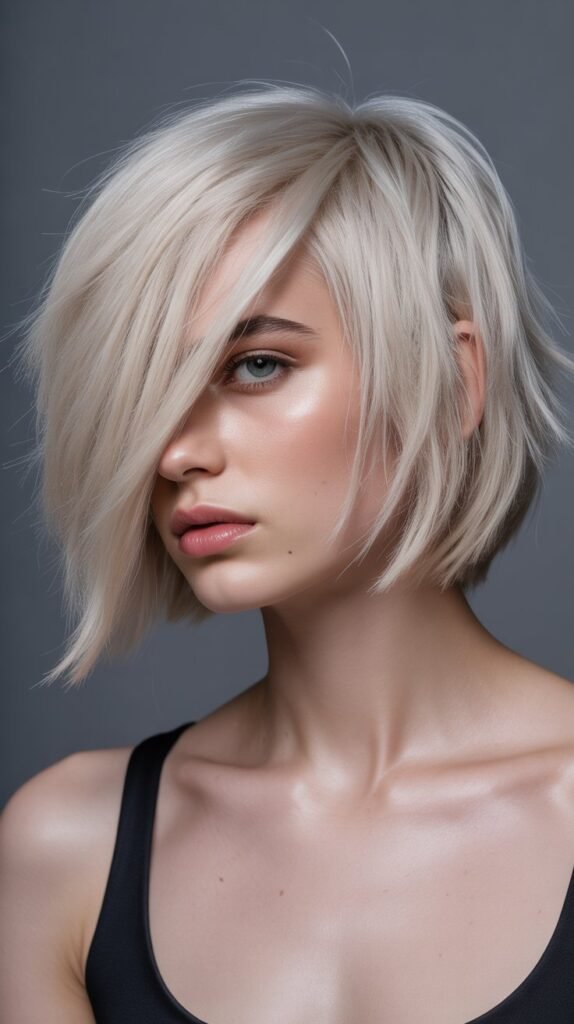 Asymmetrical Choppy Bob