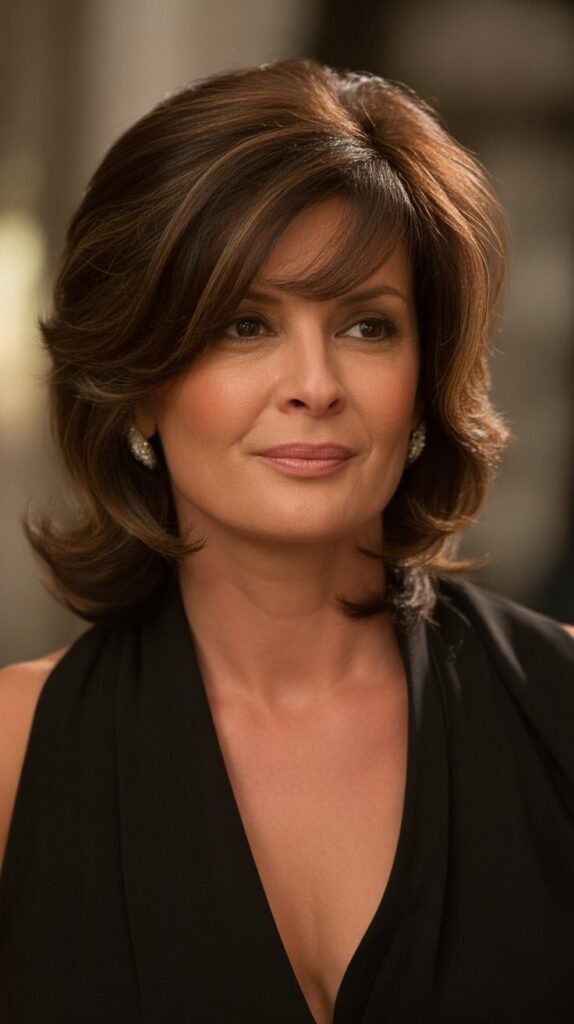 23. Layered Cut with Swooping Side Bang