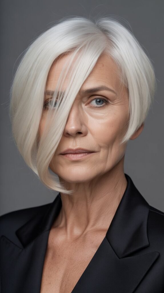 4. Sleek Asymmetrical Cut