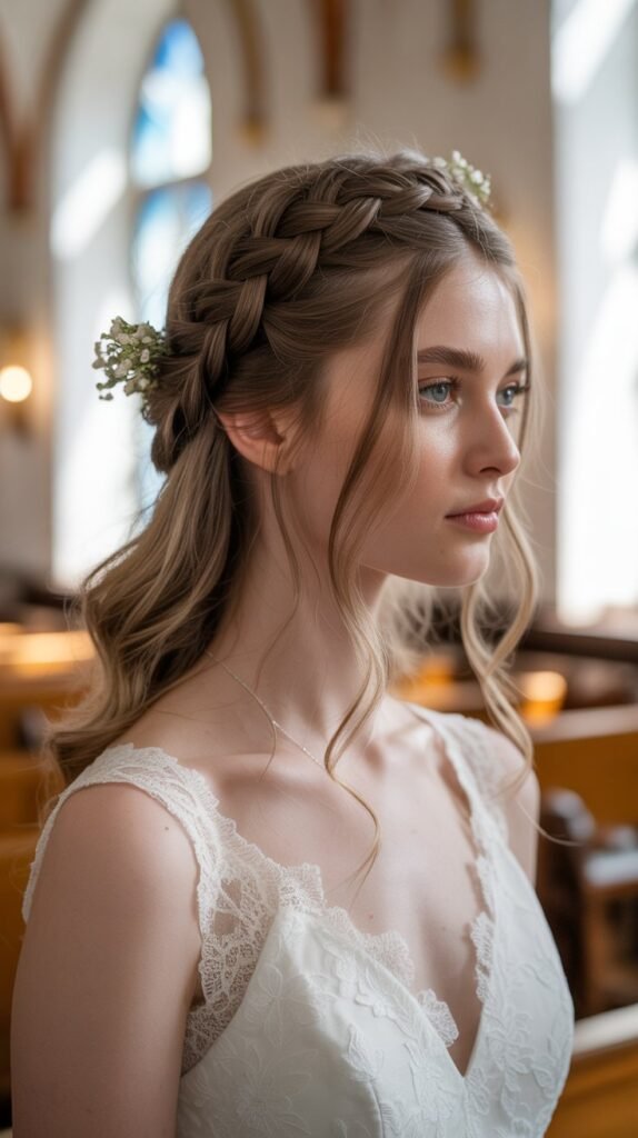 13. Braided Halo Half-Up