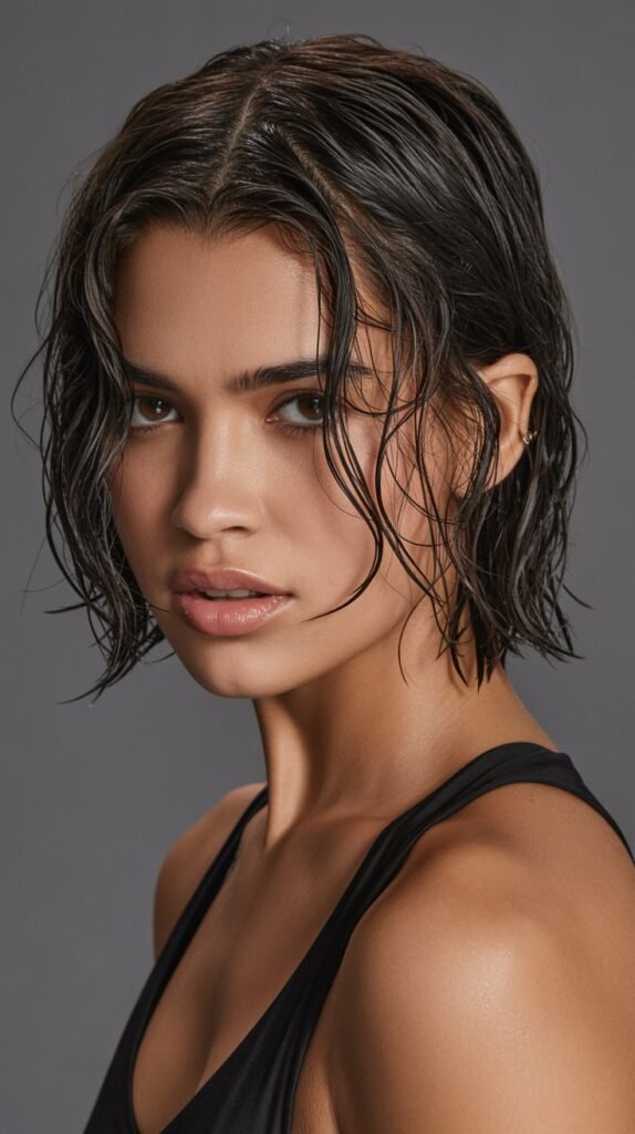 Choppy Bob with Money Pieces