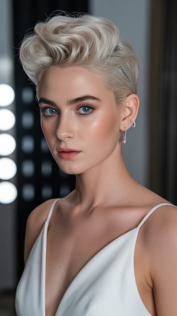 8. Polished Pompadour Style