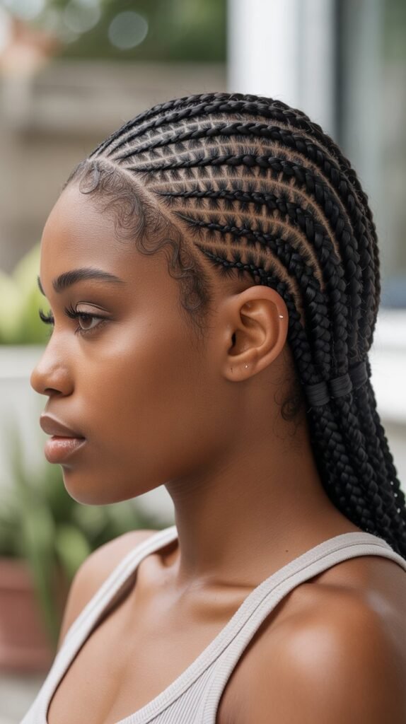 17. Protective Wig with Cornrow Base