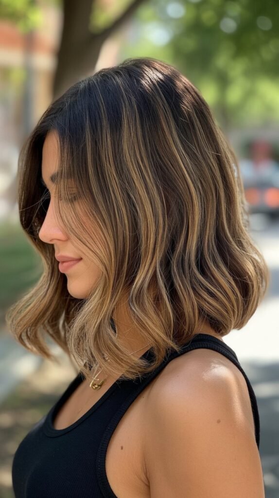 21. The French Bob with Balayage