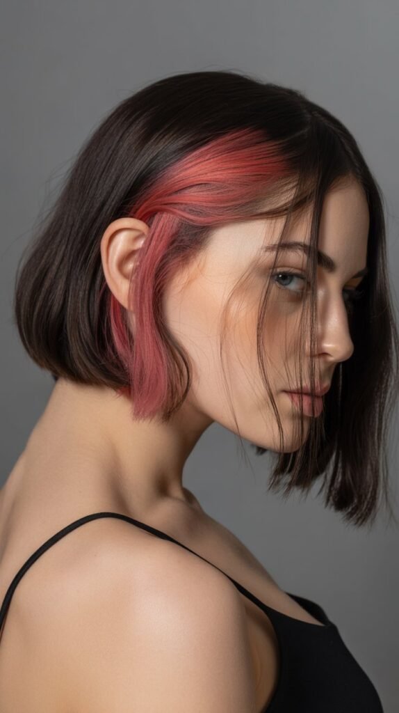 18. The French Bob with Peek-a-Boo Highlights