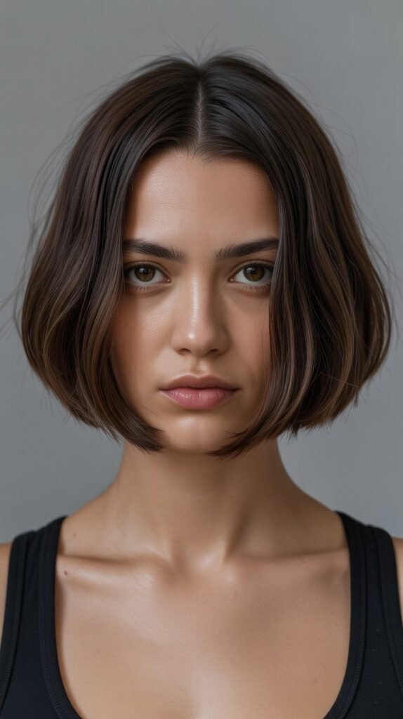 12. Blunt Bob with Middle Part