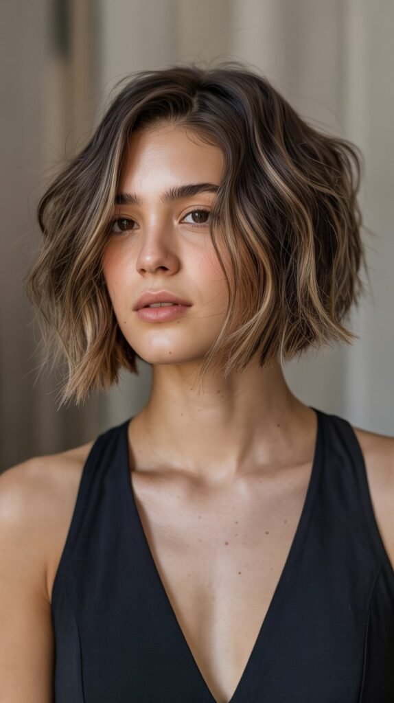 20. Choppy Bob for Square Faces