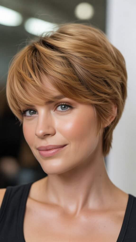 11. Layered Pixie with Volume and Lift