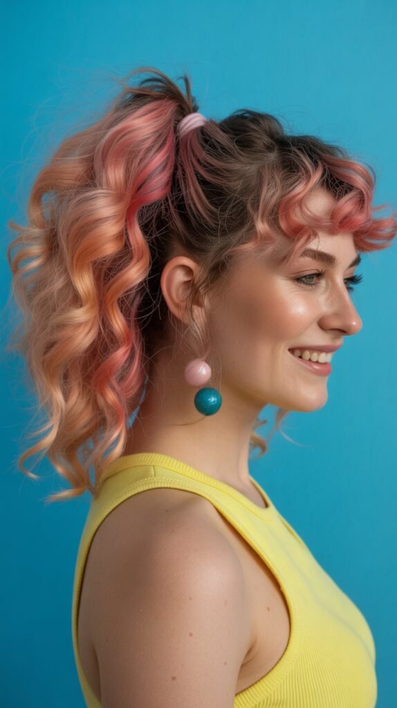 14. Bubble Ponytail Half Up Style