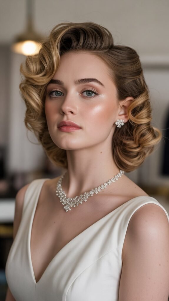 17. Bouffant Style with Curly Base