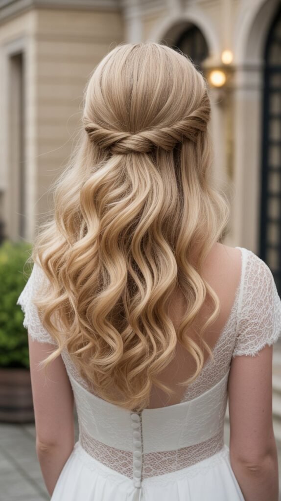 35. Cascading Curls Half-Up