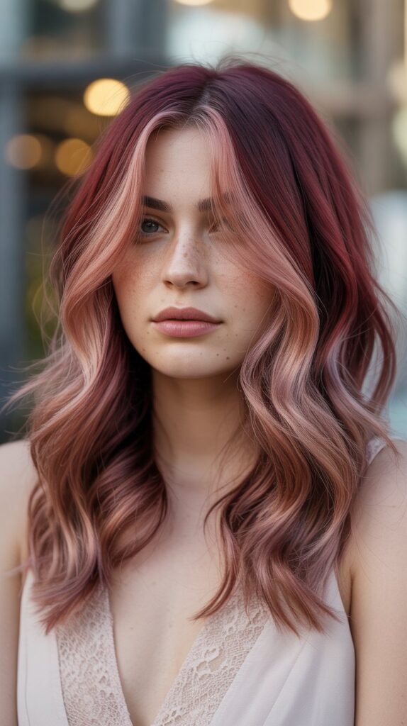 22. Burgundy with Rose Gold