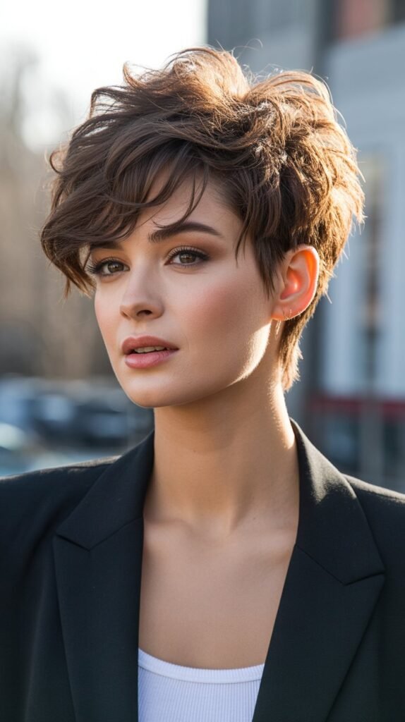 25. Voluminous Messy Pixie