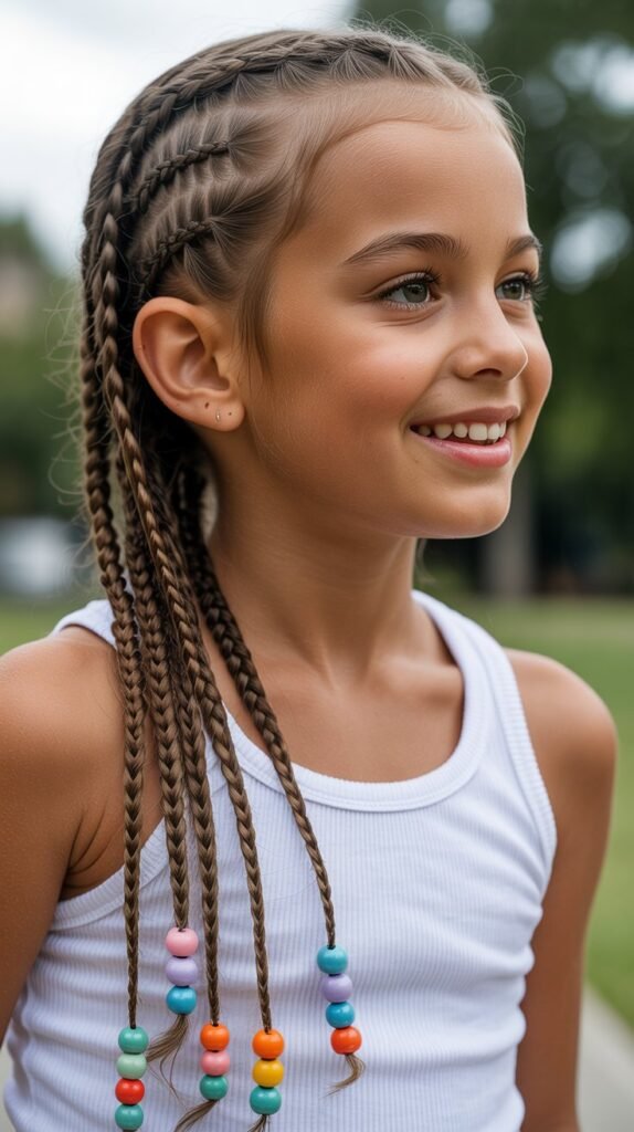 2. Side-Swept Cornrows