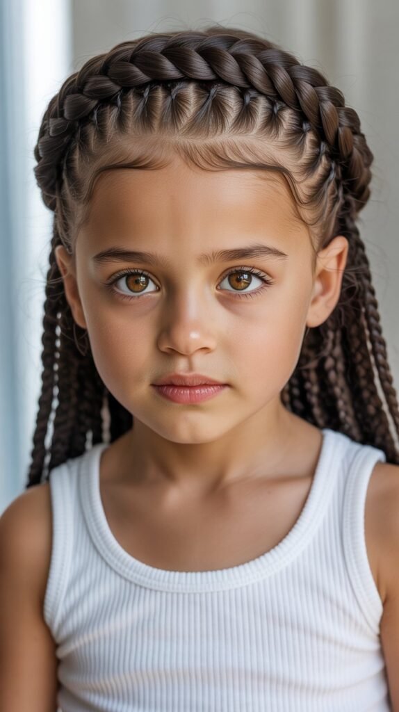 32. Cornrow Halo Braid