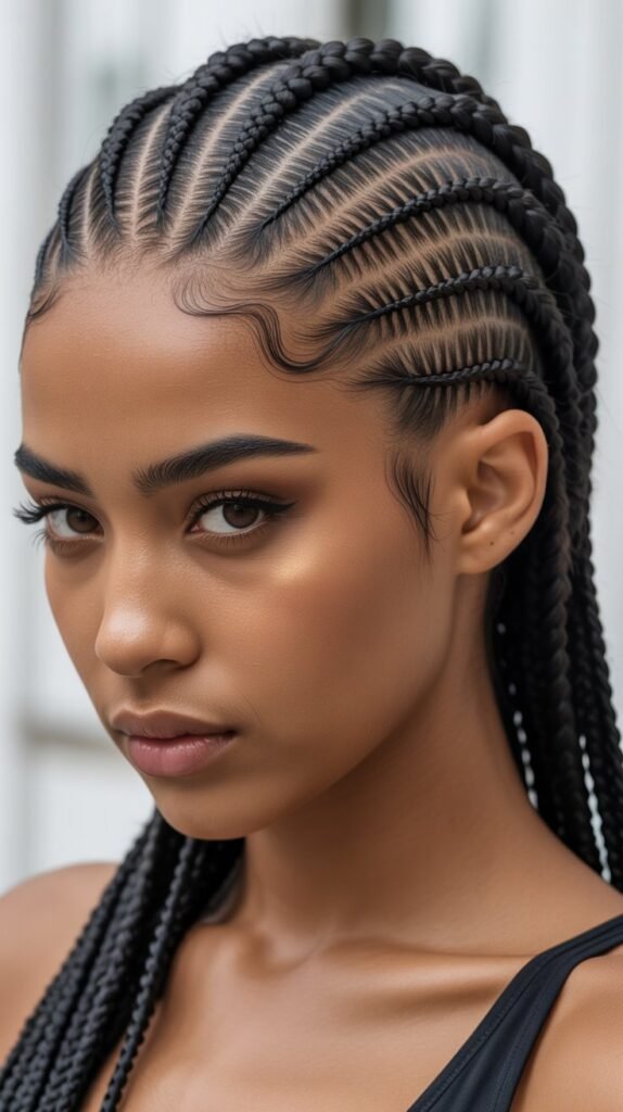 24. Zig-Zag Cornrows