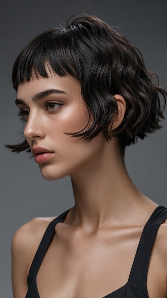 30. Choppy Bob with Disconnected Bangs