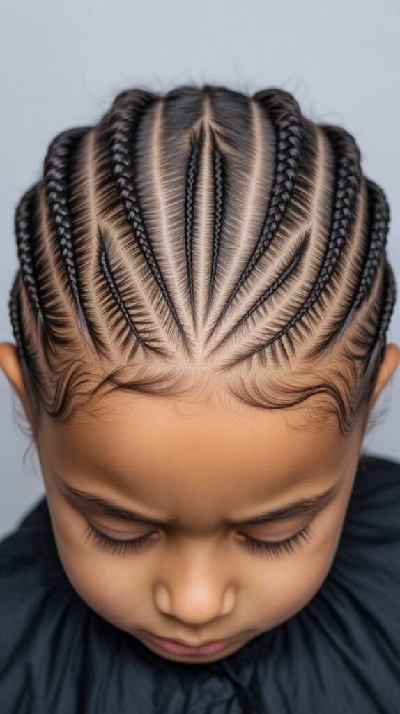 3. Zigzag Part Cornrows
