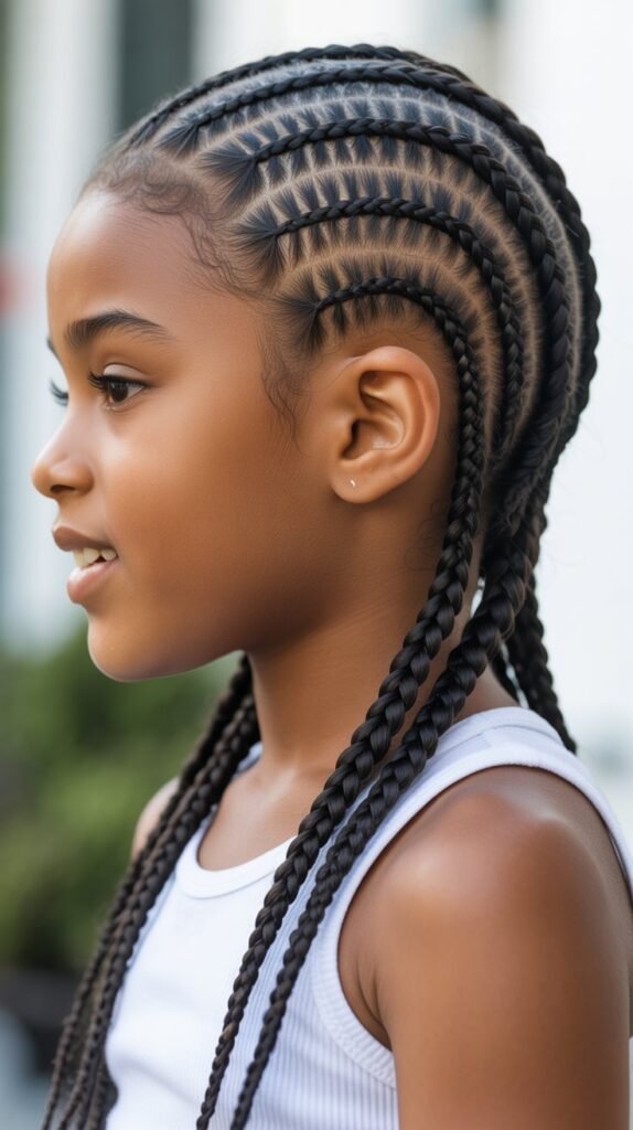 1. Classic Straight-Back Cornrows