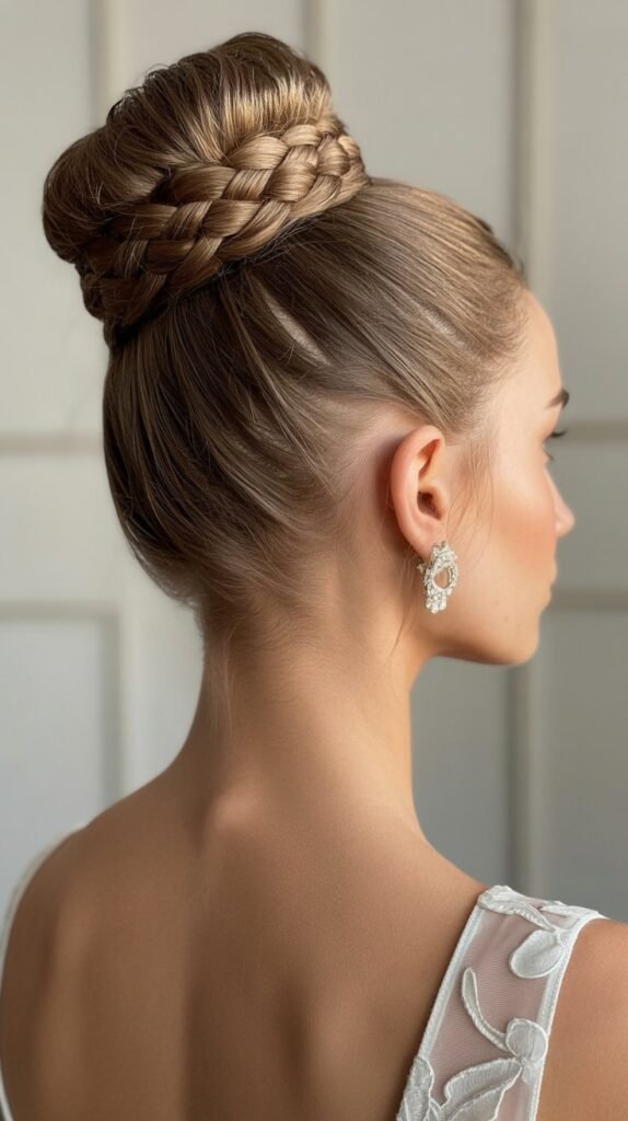 9. Braided Ballerina Bun