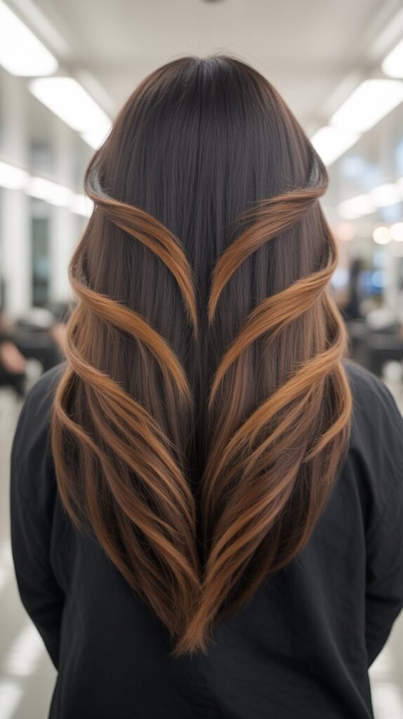20. Warm Caramel on V-Cut Layers