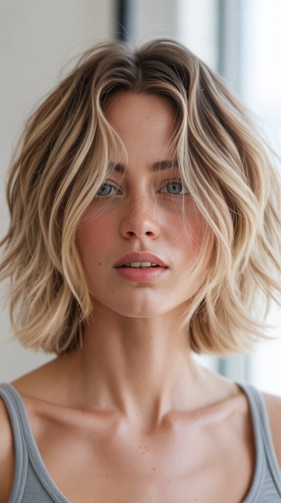 17. Choppy Lob with Lived-In Color