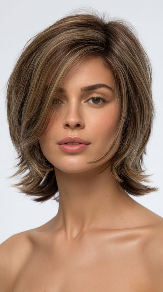 1. Classic Textured Choppy Lob