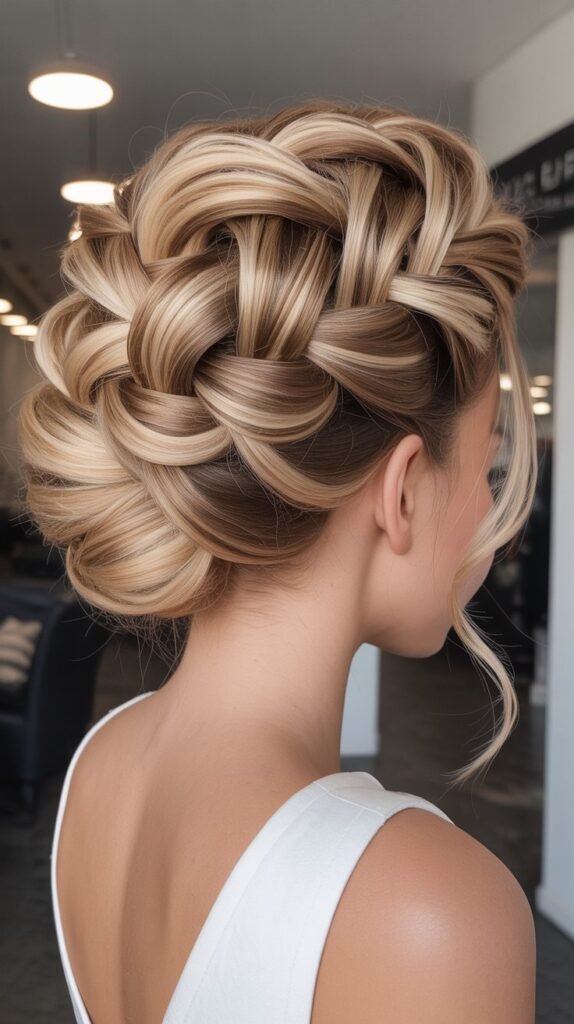 13. Pull-Through Braid Updo