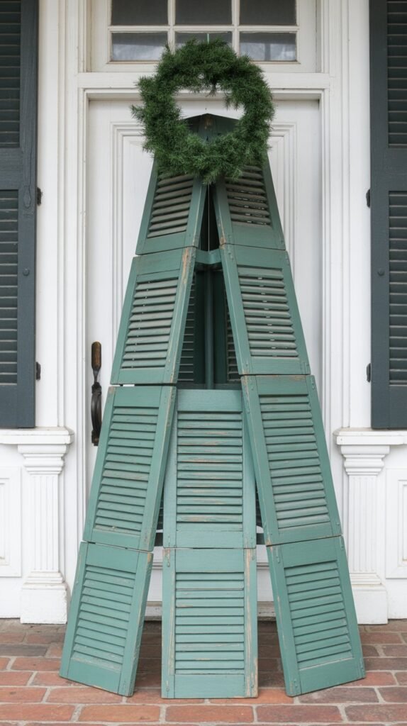 26. Reclaimed Shutter Christmas Trees