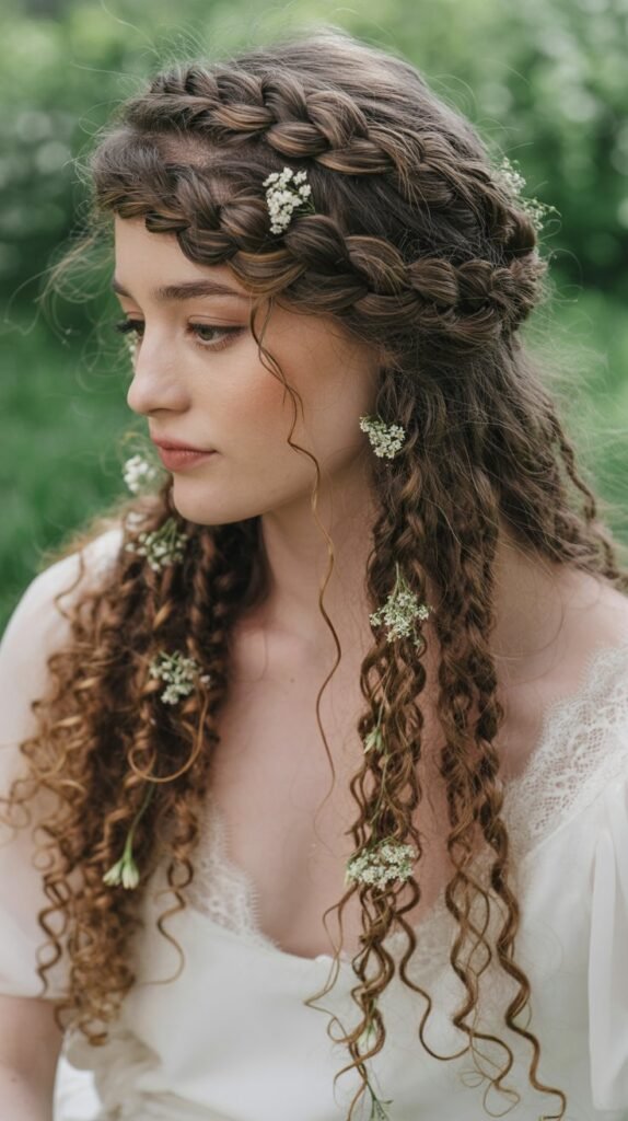 21. Low Ponytail with Wrapped Curls