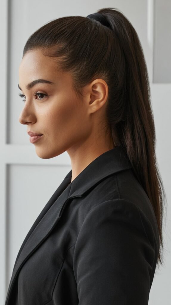 7. Sleek High Ponytail