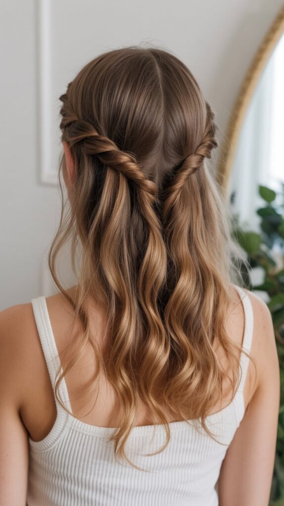 8. Simple Twisted Half-Up