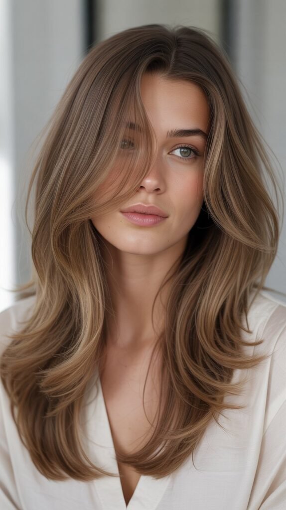 29. Long Hair with Slide Cutting Layers