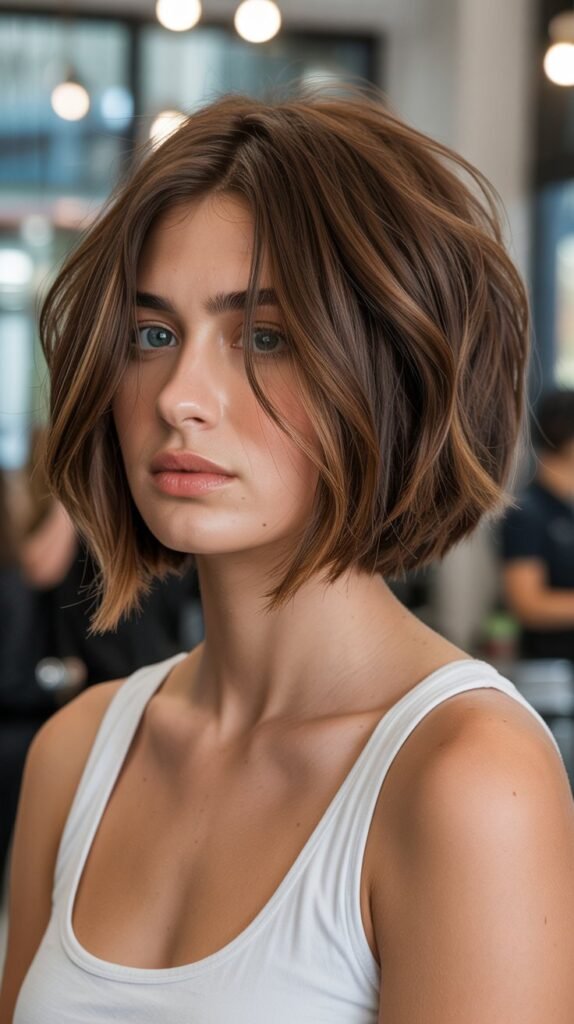 9. Choppy Bob for Thick Hair