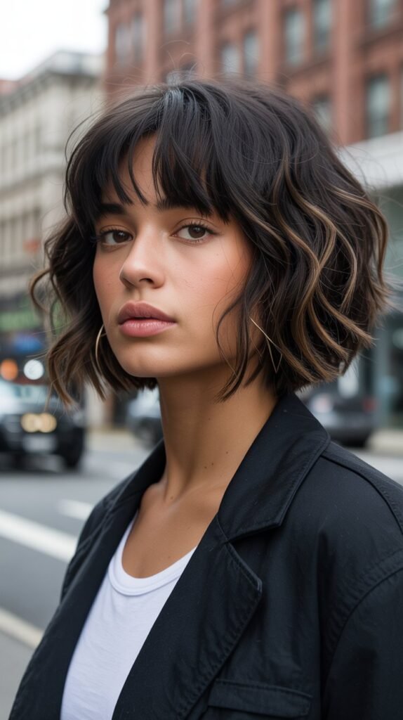 15. Choppy Bob with Fringe