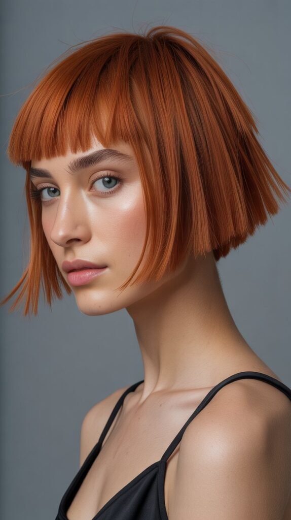 11. Blunt Shaggy Choppy Bob Hybrid